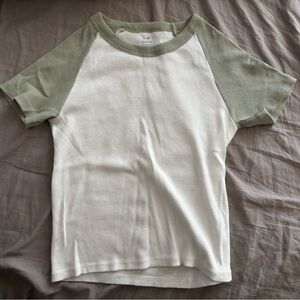 Green and White T-Shirt